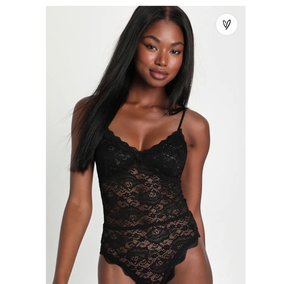 Tops - Lulu’s Dedicated Black Lace Bodysuit